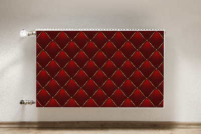 Magnetisk radiatorkåpa Röd quiltad mönster