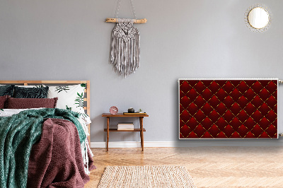 Magnetisk radiatorkåpa Röd quiltad mönster
