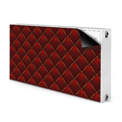 Magnetisk radiatorkåpa Röd quiltad mönster