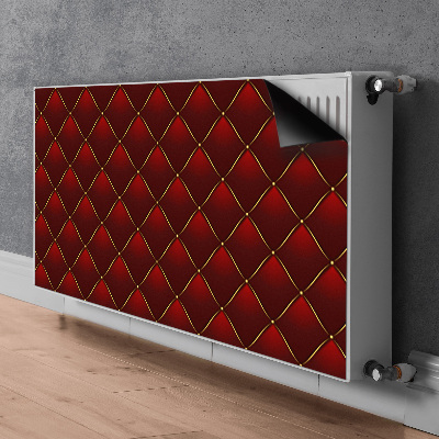 Magnetisk radiatorkåpa Röd quiltad mönster