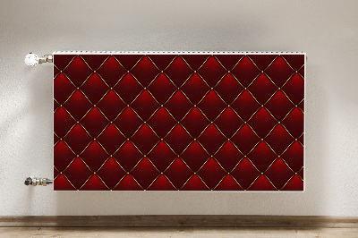 Magnetisk radiatorkåpa Röd quiltad mönster