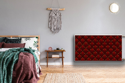 Magnetisk radiatorkåpa Röd quiltad mönster
