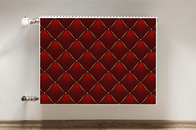 Magnetisk radiatorkåpa Röd quiltad mönster