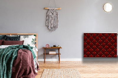 Magnetisk radiatorkåpa Röd quiltad mönster