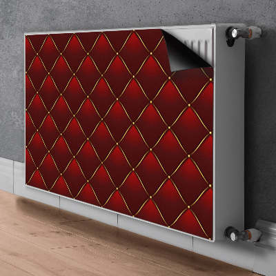 Magnetisk radiatorkåpa Röd quiltad mönster