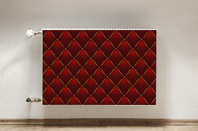 Magnetisk radiatorkåpa Röd quiltad mönster