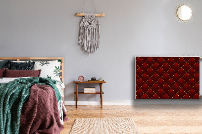 Magnetisk radiatorkåpa Röd quiltad mönster