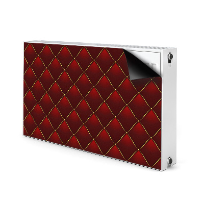 Magnetisk radiatorkåpa Röd quiltad mönster