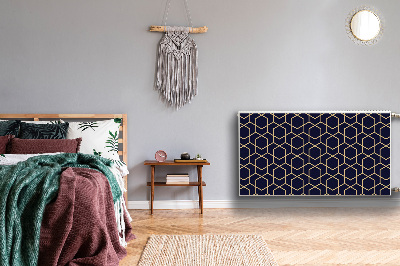 Magnetiskt radiatorskydd Guld mönster