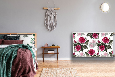 Magnetisk radiatorkåpa Målade rosor