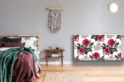 Magnetisk radiatorkåpa Målade rosor