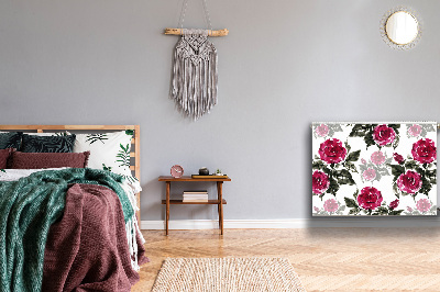 Magnetisk radiatorkåpa Målade rosor