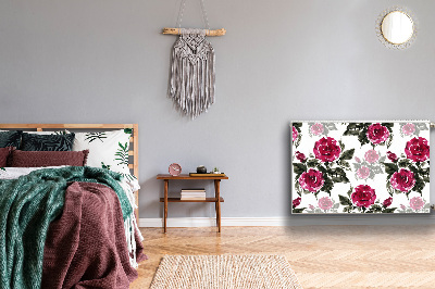 Magnetisk radiatorkåpa Målade rosor