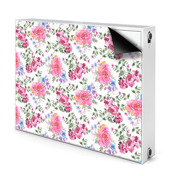 Magnetiskt radiatorskydd Rosa blommor