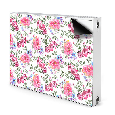 Magnetiskt radiatorskydd Rosa blommor