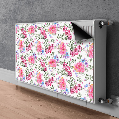 Magnetiskt radiatorskydd Rosa blommor