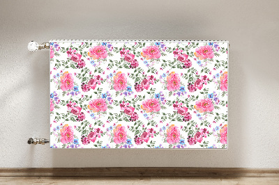 Magnetiskt radiatorskydd Rosa blommor