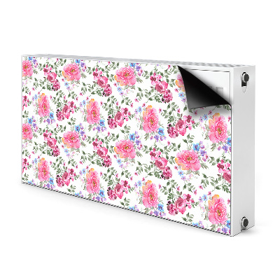 Magnetiskt radiatorskydd Rosa blommor