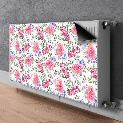 Magnetiskt radiatorskydd Rosa blommor