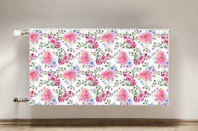 Magnetiskt radiatorskydd Rosa blommor