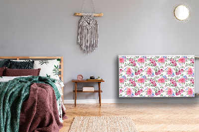 Magnetiskt radiatorskydd Rosa blommor