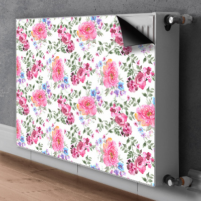 Magnetiskt radiatorskydd Rosa blommor
