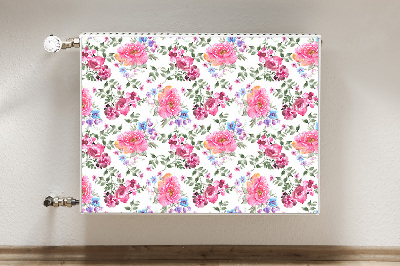 Magnetiskt radiatorskydd Rosa blommor