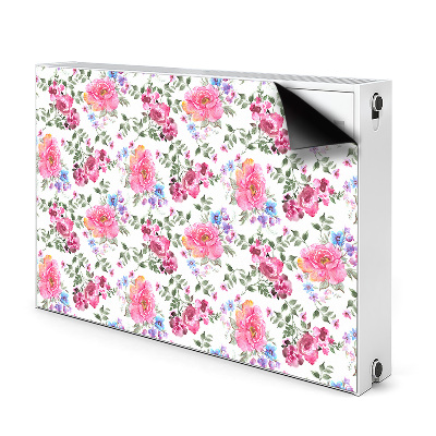 Magnetiskt radiatorskydd Rosa blommor