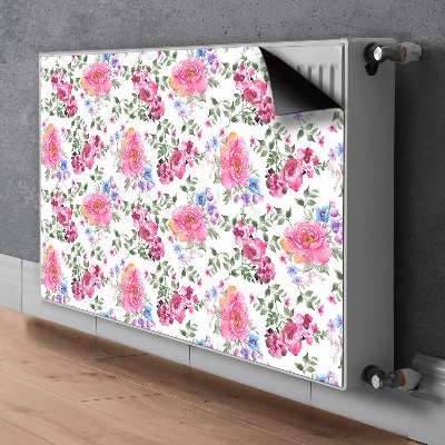 Magnetiskt radiatorskydd Rosa blommor