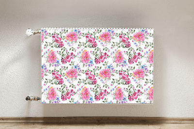 Magnetiskt radiatorskydd Rosa blommor