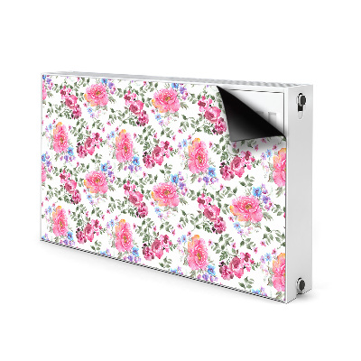 Magnetiskt radiatorskydd Rosa blommor