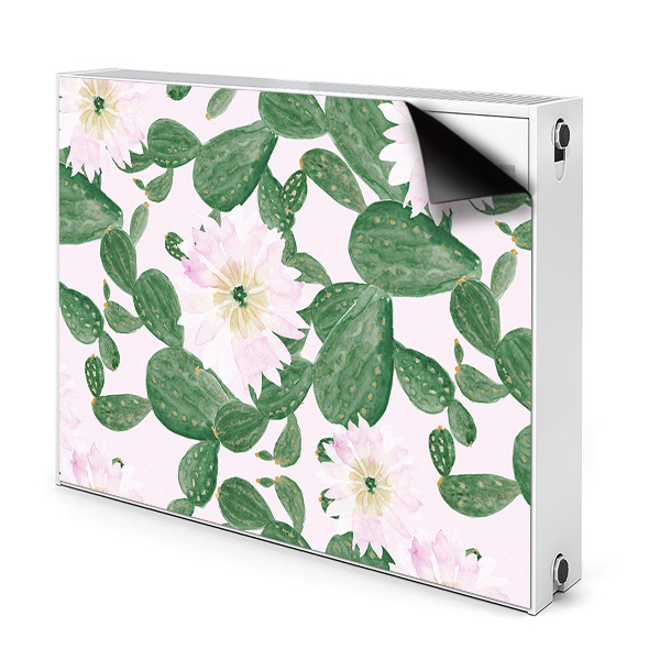 Magnetiskt radiatorskydd Blommande kaktusar