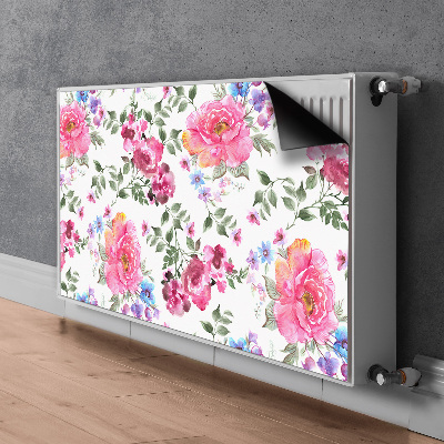 Magnetisk radiatorkåpa Akvarell rosor