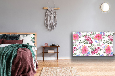 Magnetisk radiatorkåpa Akvarell rosor