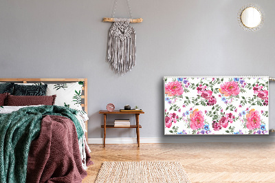 Magnetisk radiatorkåpa Akvarell rosor