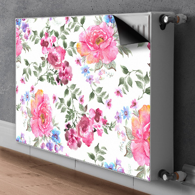 Magnetisk radiatorkåpa Akvarell rosor