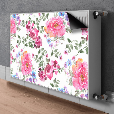 Magnetisk radiatorkåpa Akvarell rosor