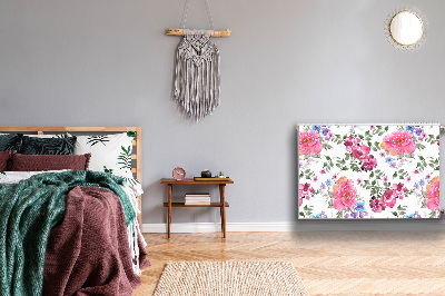 Magnetisk radiatorkåpa Akvarell rosor