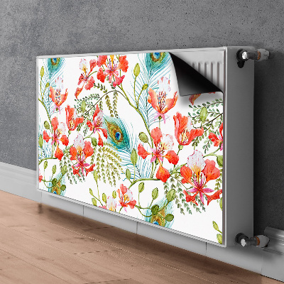 Magnetiskt radiatorskydd Påfågelfjädrar