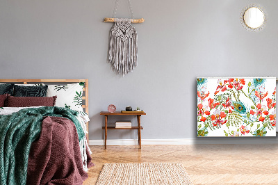 Magnetiskt radiatorskydd Påfågelfjädrar
