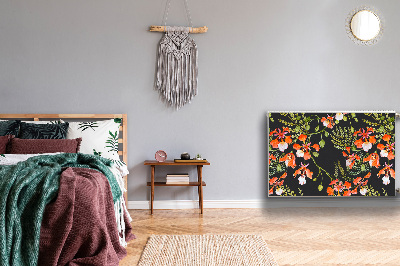 Magnetiskt radiatorskydd Röda blommor
