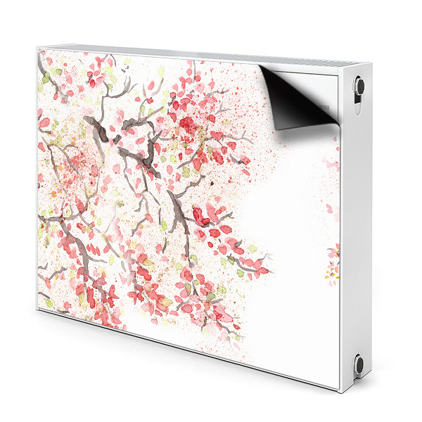 Magnetisk radiatorkåpa körsbärsblommor