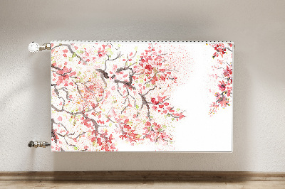 Magnetisk radiatorkåpa körsbärsblommor