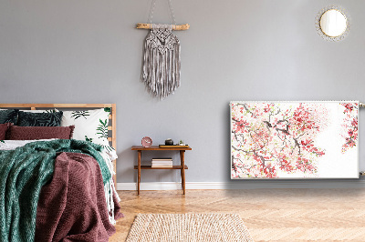 Magnetisk radiatorkåpa körsbärsblommor
