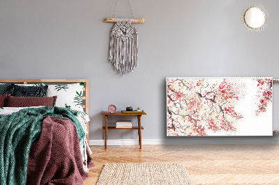 Magnetisk radiatorkåpa körsbärsblommor