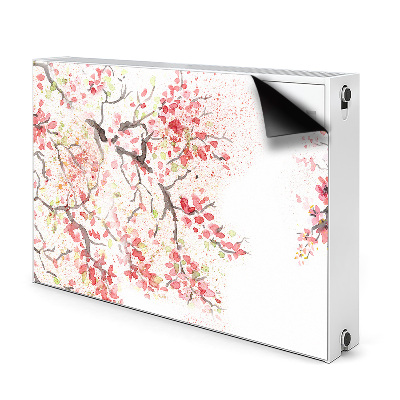 Magnetisk radiatorkåpa körsbärsblommor