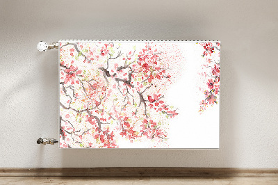 Magnetisk radiatorkåpa körsbärsblommor