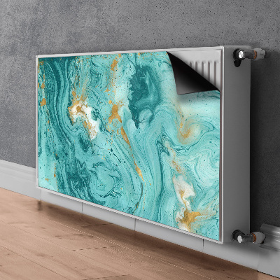 Magnetisk radiatorkåpa Turkos marmor