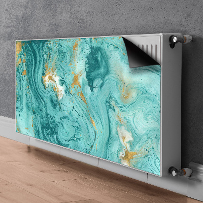 Magnetisk radiatorkåpa Turkos marmor