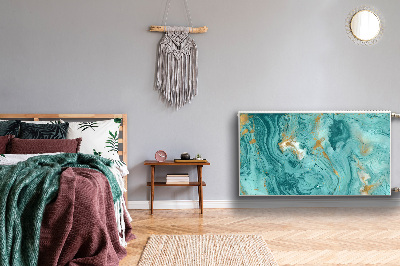 Magnetisk radiatorkåpa Turkos marmor